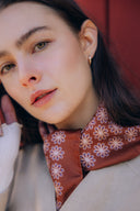 Apaszka jedwabna Chestnust Brown