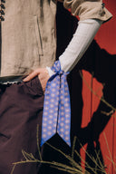 Peri Blue silk twilly