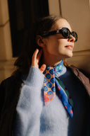 Classic Blue silk twilly