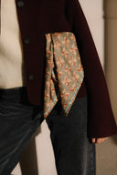 Moss Green silk scarf M