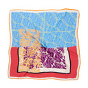 Hot Coral silk scarf L