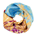 Hot Coral silk scarf L