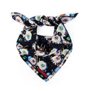 Deep navy silk scarf M