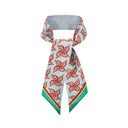 Misty Blue silk twilly