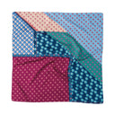 Garnet Red silk square scarf L