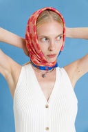 Peony Pink silk scarf L