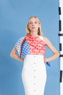 Peony Pink silk scarf L