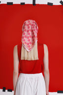 Peony Pink silk scarf M
