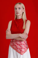 Peony Pink silk scarf M