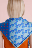 Nikko Blue silk scarf M