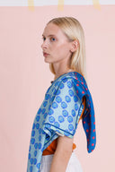 Nikko Blue silk scarf M