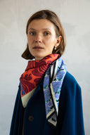 Blue Bell silk scarf L