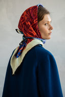 Blue Bell silk scarf L