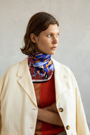 Beet Red silk scarf M