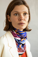 Beet Red silk scarf M