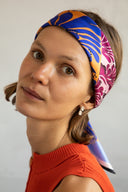 Beet Red silk scarf M