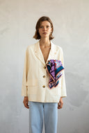 Wisteria silk scarf M