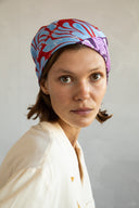 Wisteria silk scarf M