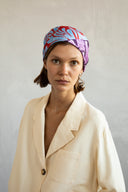 Wisteria silk scarf M