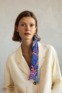 Blue Bell silk twilly