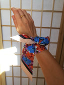 Tangerine Orange silk twilly