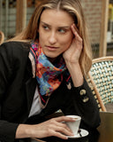 Tangerine Orange silk scarf M