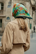 Sea Green silk scarf M