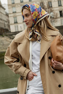 Energizing Yellow silk scarf M