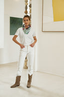 Tangerine Orange silk scarf L