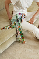 Tangerine Orange silk scarf L