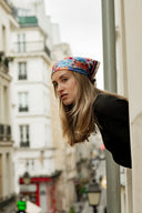 Tangerine Orange silk scarf M