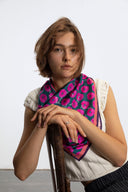 Hot Pink silk scarf M