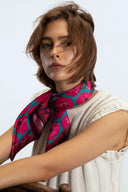 Bossy Pink silk scarf M