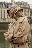 Energizing Yellow silk scarf M