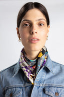 Multicolour silk scarf L