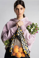 Caviar Black silk scarf M