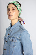 Mint Green silk scarf M