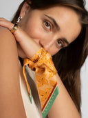 Ginger Orange silk twilly