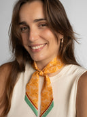 Ginger Orange silk twilly