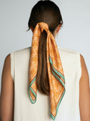 Ginger Orange silk scarf M