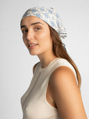 Milky White silk scarf M