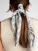 Milky White silk scarf M