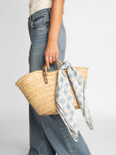 Milky White silk scarf M