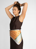 Ginger Orange silk scarf L