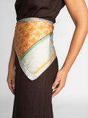 Ginger Orange silk scarf L