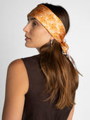 Ginger Orange silk scarf L