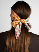 Ginger Orange silk scarf L