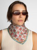 Misty Blue silk scarf M