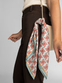 Misty Blue silk scarf M