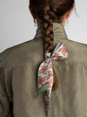 Misty Blue silk twilly